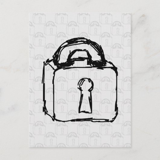 Padlock. Top Secret oder Security Icon. Postkarte (Vorderseite)
