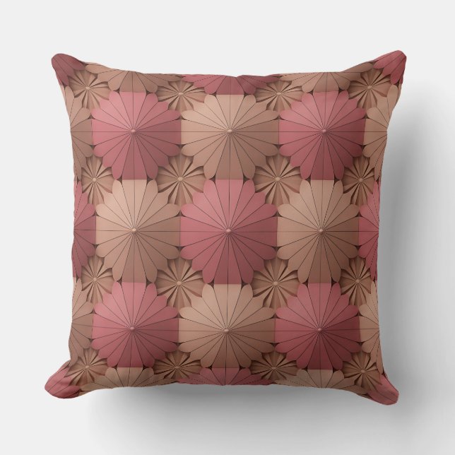 Padma Radiant Grid 3D Batik Motif Kissen (Vorderseite)