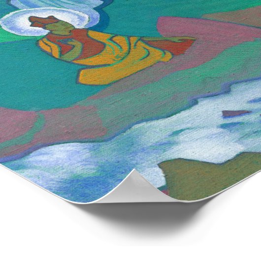 Padma Sambhava, 1924 von Nicholas Roerich Poster (Ecke)