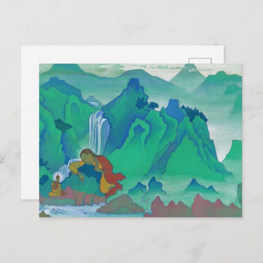 Padma Sambhava, 1924 von Nicholas Roerich Postkarte (Vorne/Hinten)