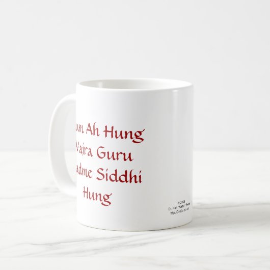 Padmasambhava (Guru Rinpoche) Kaffeetasse (Vorderseite Links)