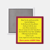 Padmasambhava Mantra & Seven Line Gebet / Guru Magnet (Vorderseite/Rückseite)