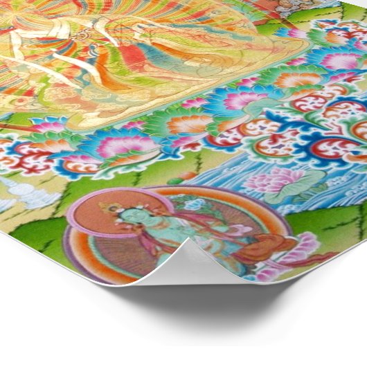 Padmasambhava Rainbow Body Poster (Ecke)