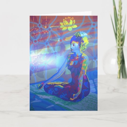 Padmasana 2011 digital als Grußkarte Karte (Vorderseite)