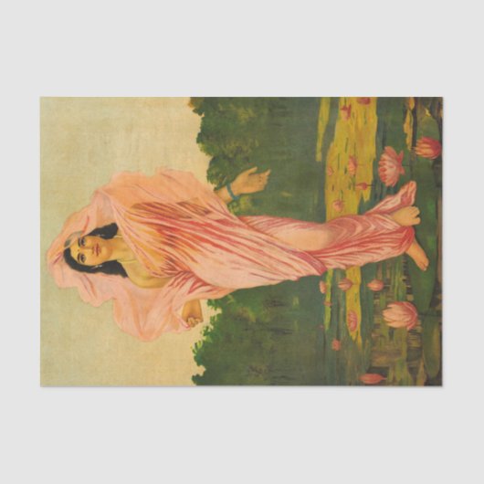 Padmini by Raja Ravi Varma Seidenpapier (Vorderseite)
