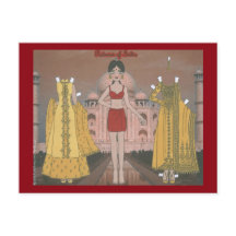 Padmini von India Paper Doll Postcard