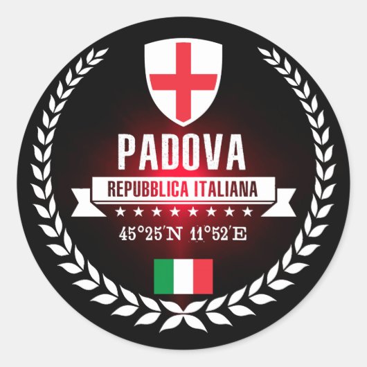 Padova Runder Aufkleber (Vorderseite)