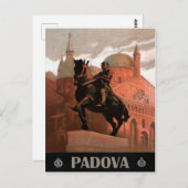 Padova, Stadt, Italien, Vintage Reiseplakat Postkarte (Vorne/Hinten)