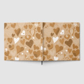 Padrão de corações em tons de marrom. gästebuch (Voll)