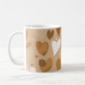 Padrão de corações em tons de marrom. kaffeetasse (Links)