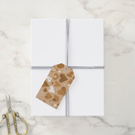  Padrão de corações. Geschenkanhänger (Mit Garn)