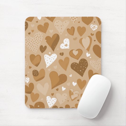  Padrão de corações. Mousepad (Mit Mouse)