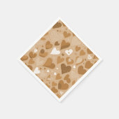  Padrão de corações. Serviette (Ecke)