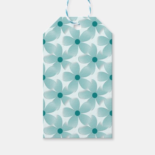 Padrão floral verde. geschenkanhänger (Vorderseite)