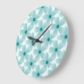 Padrão floral verde. große wanduhr (Winkel)