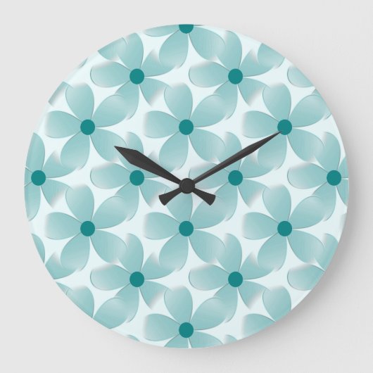 Padrão floral verde. große wanduhr (Vorderseite)