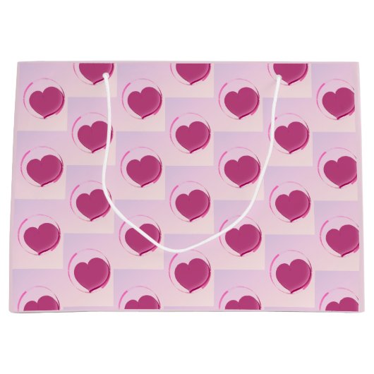 Padrão fofo de corações. große geschenktüte (Vorderseite)
