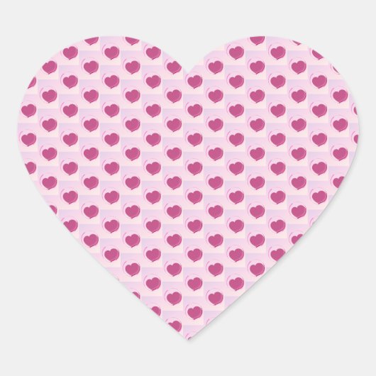Padrão fofo de pequenos corações. Herz-Aufkleber (Vorderseite)