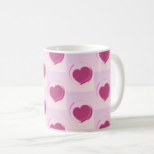 Padrão fofo de pequenos corações. kaffeetasse (VorderseiteRechts)