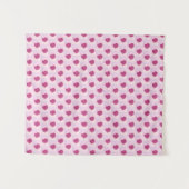 Padrão fofo de pequenos corações. wandteppich (Vorderseite (Horizontal))