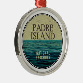 Padre Island National Seashore Ocean Birds Ornament Aus Metall (Rechts)