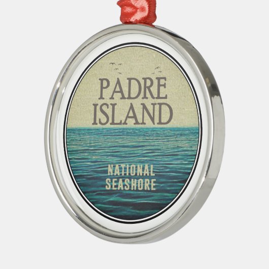 Padre Island National Seashore Ocean Birds Ornament Aus Metall (Links)