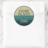Padre Island National Seashore Ocean Birds Runder Aufkleber (Tasche)