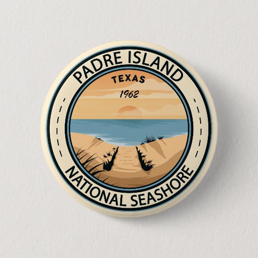 Padre Island National Seashore Texas Abzeichen Button (Vorderseite)