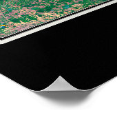 Padre Island National Seashore Texas Satellite Kar Poster (Ecke)