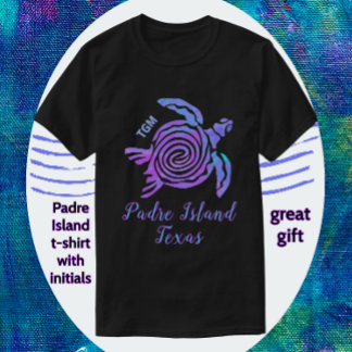 Padre Island Texas Leuchtend Bunte Meeresschildkrö T-Shirt