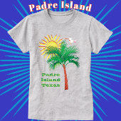 Padre Island Texas Palm Tree, Seagull und Sun T-Shirt