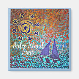 Padre Island TX Sail and Sun Magnet