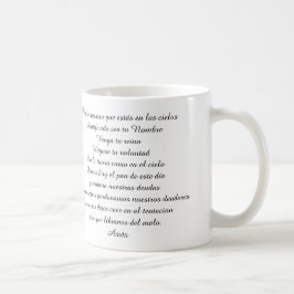 PADRE NUESTRO PRAYER PRAYER MUG SPANISCHEN LORDS KAFFEETASSE