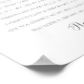 Padre Nuestro Spanisches Gebet Poster (Ecke)