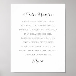 Padre Nuestro Spanisches Gebet Poster