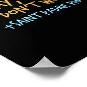 Padre O Catholic Shirt With Pray Hope And Don't Wo Poster (Ecke)
