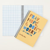 Padre Pio betet Hoffnung Keine Sorge beruhigt Insp Notizblock (Innen)