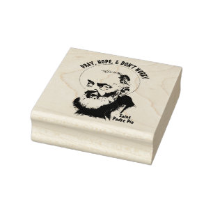 Padre Pio Capuchin Priester Katholischer Kautschuk Gummistempel