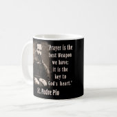 Padre Pio Franciscan Katholische Heilige Kaffeetasse (Vorderseite Links)