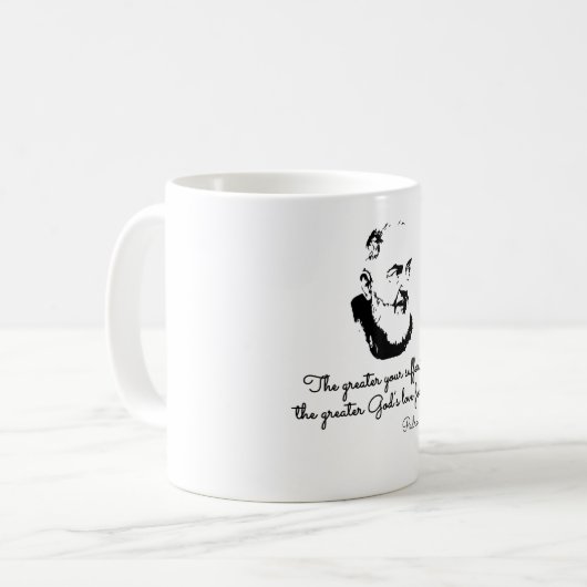 Padre pio kaffeetasse (Vorderseite Links)