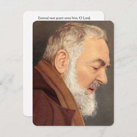 Padre Pio Katholische Beerdigungskarte (Vorne/Hinten)