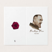 Padre Pio Katholisches Beileid (Außenseite Aufgefaltet)