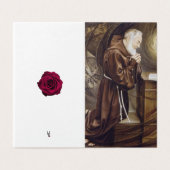 Padre Pio Katholisches Beileid (Außenseite Aufgefaltet)