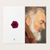Padre Pio Katholisches Beileid (Außenseite Aufgefaltet)
