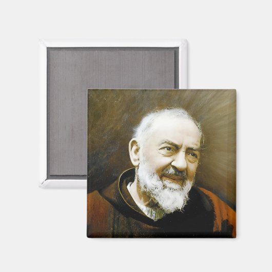 Padre Pio, Kühlschrank Magnet (Vorderseite/Rückseite)
