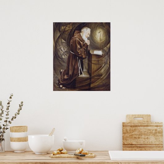 Padre Pio Poster (Küche)
