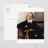 Padre Pio Postkarte (Vorne/Hinten)