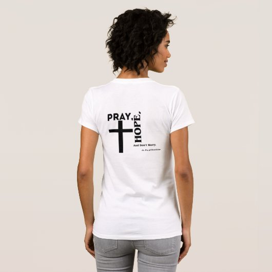 Padre Pio T - Shirt (Schwarz voll)