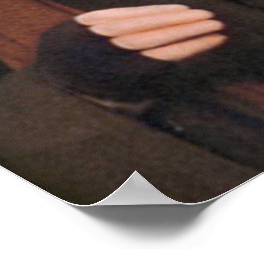 Padre Pio über den Teufel. Poster (Ecke)