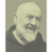 Padre Pio von Pietrelcina Aufkleber (Vorderseite)